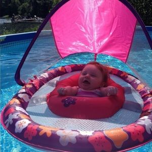 Infant spring float with canopy